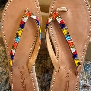 Laidback London Women's Multicolor Beaded Espadrilles - Tan